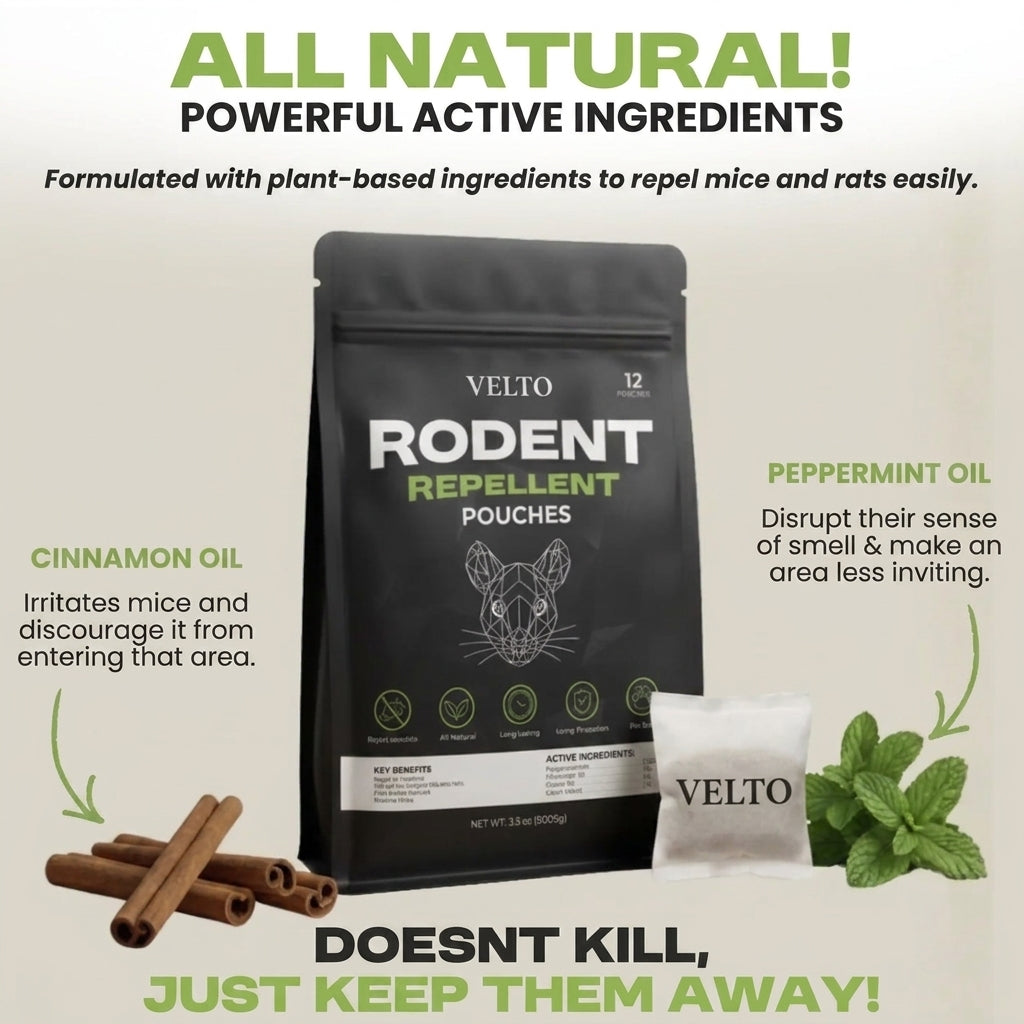 Natural Rodent Repellent Pouches